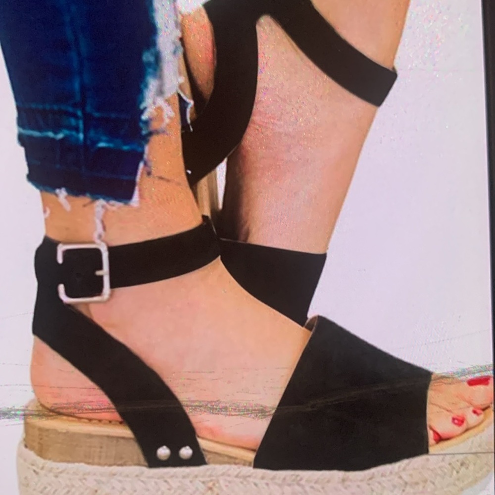 Black Espadrille Sandals